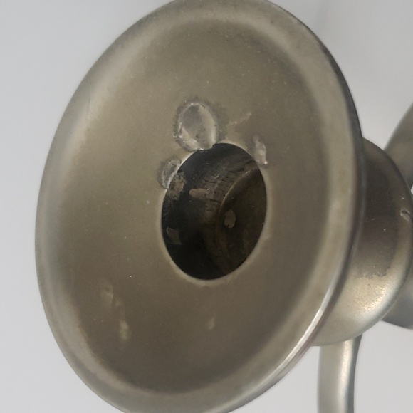 Pottery Barn Brushed Silver 3 Candlestick Candelabra Holder 14.5"H x 9.5"W Metal - Picture 7 of 17